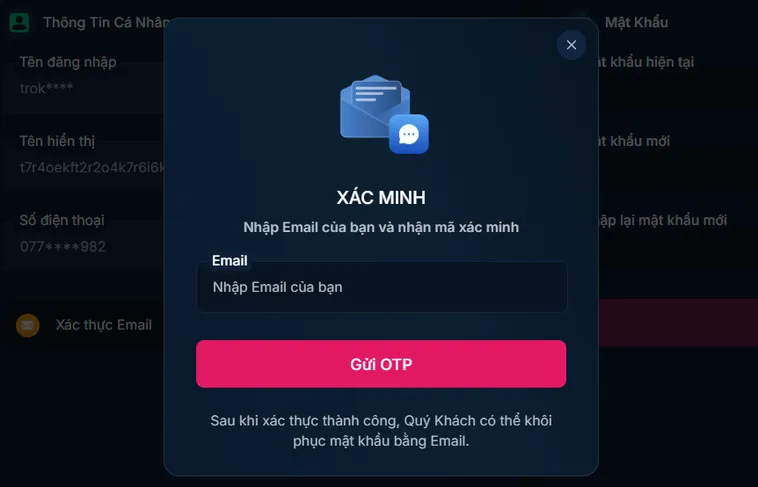 Kích Hoạt Email Là Phương Pháp Bảo Mật An Toàn Tuyệt Đối Cho Người Chơi