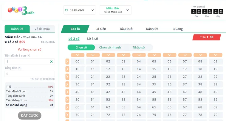 Lô Đề 3 Miền Tại RikBet Trải Nghiệm Cá Cược Đỉnh Cao Nhận Thưởng Lớn