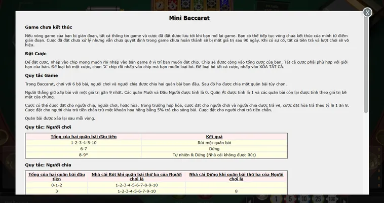 Quay Số Mini Baccarat Tại RikBet Đẳng Cấp Với Cơ Hội Thắng Cược Tiền Tỷ Mỗi Ngày