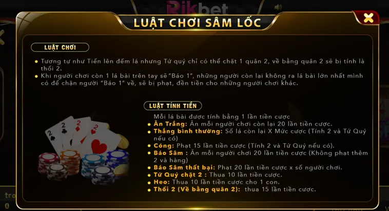 Sâm Lốc Tại Rikbet Trải Nghiệm Cá Cược Đỉnh Cao Cho Mọi Game Thủ